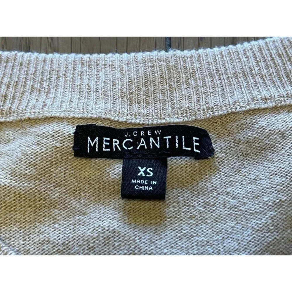 J.Crew Mercantile Womens XS ~‎ Knit Wool Blend Crew Neck Sweater casual party
